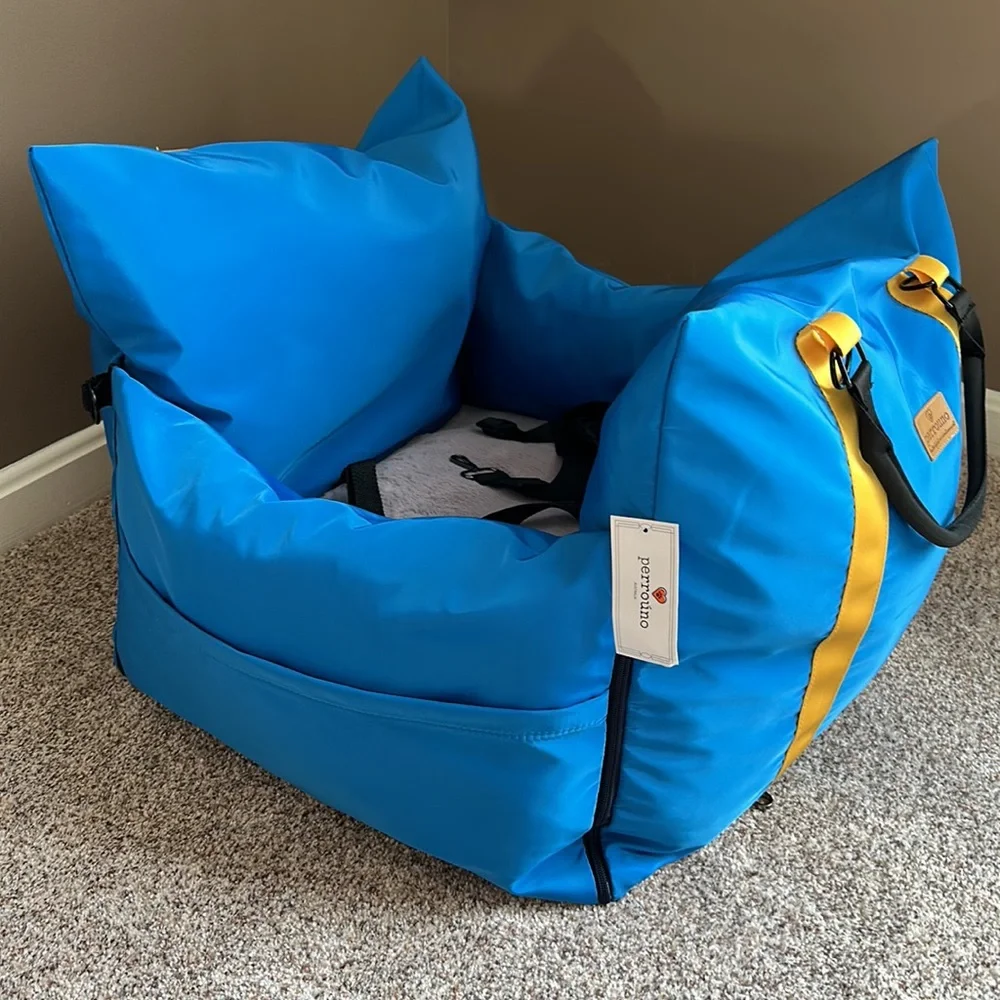 Brand New! Blue Perrouno Travel Dog Bed!